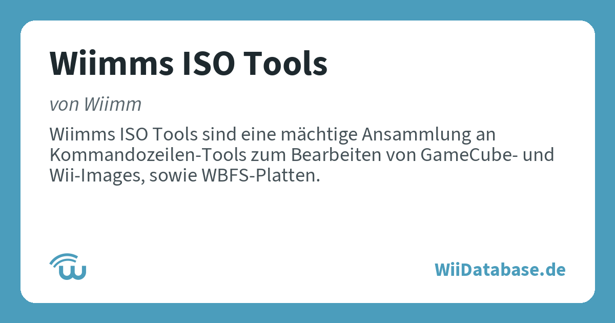 Wiimms ISO Tools – WiiDatabase