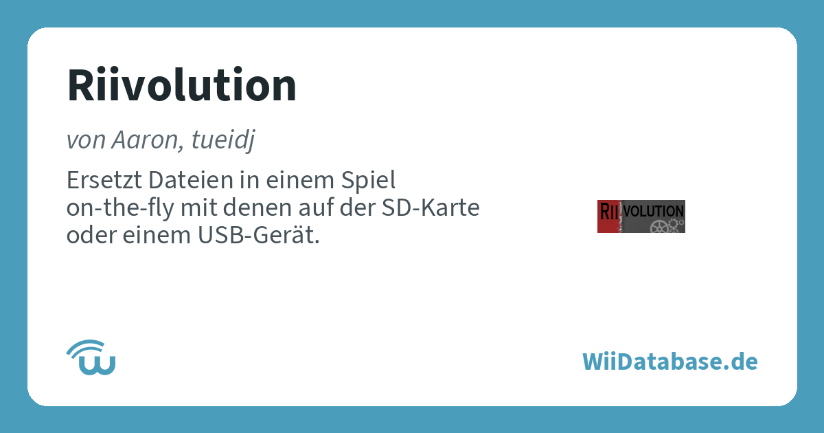 Riivolution – WiiDatabase