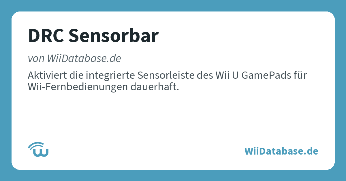DRC Sensorbar – WiiDatabase